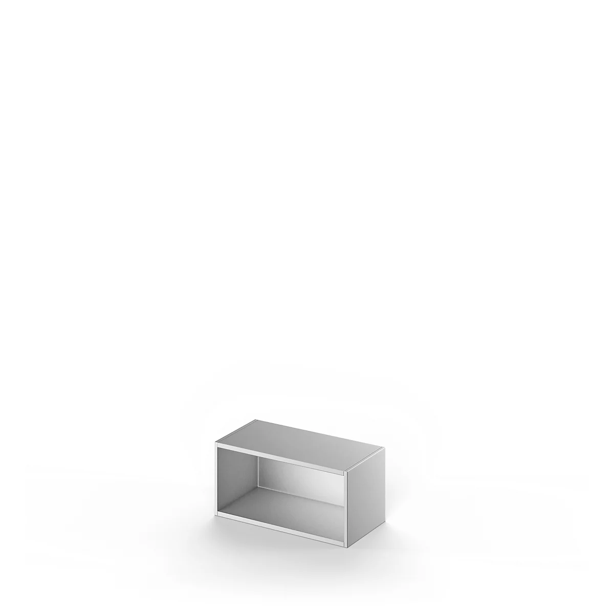 Schäfer Shop Genius Aufsatzregal TETRIS SOLID, Stahlkorpus, 1 OH, B 800 mm, weißalu