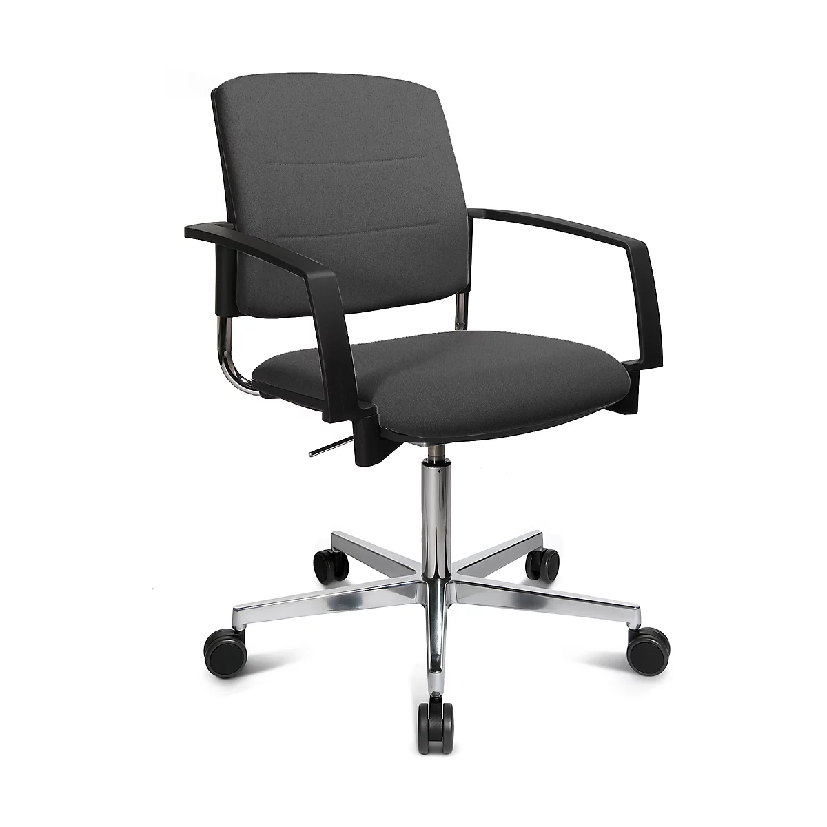 Schäfer Shop Genius Besucherstuhl SSI Proline Visit P3+, gepolsterte Rückenlehne, Universalrollen, anthrazit