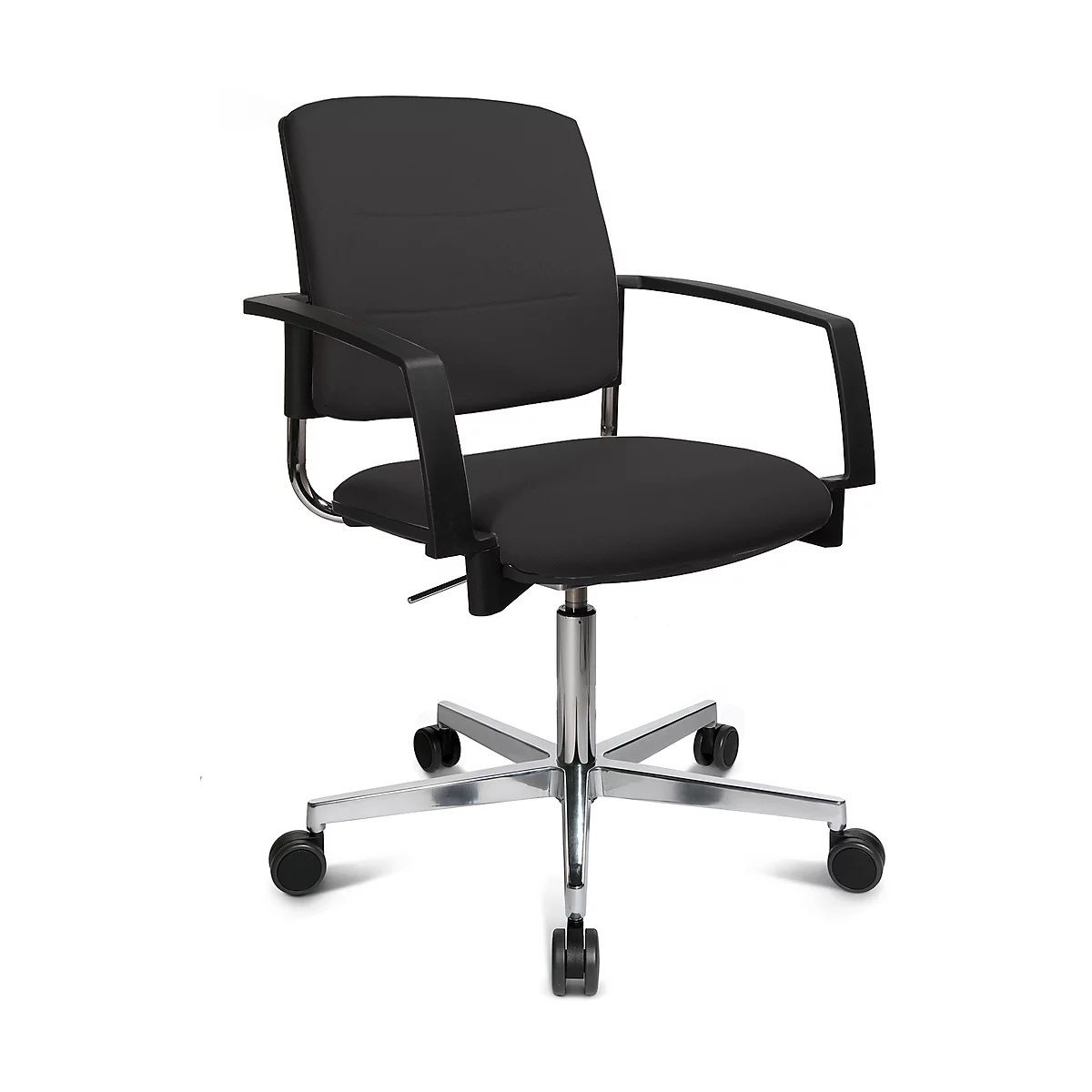 Schäfer Shop Genius Besucherstuhl SSI Proline Visit P3+, gepolsterte Rückenlehne, Universalrollen, schwarz