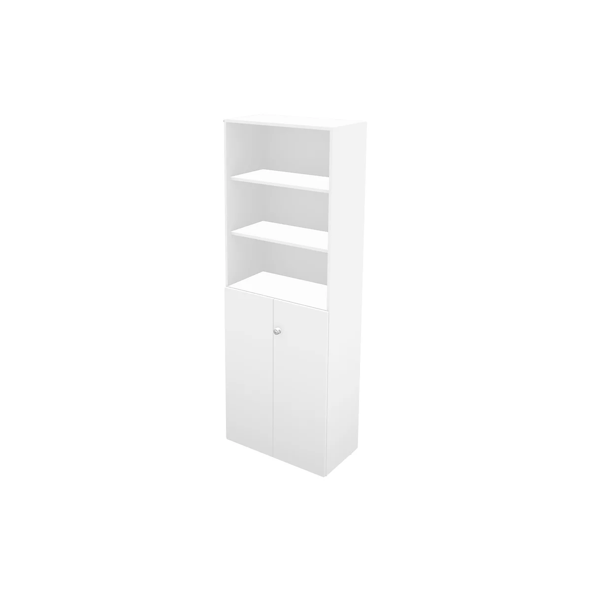 Schäfer Shop Genius Bibliothèque combinée étagères et portes TETRIS WALL, 6 HC, l. 800 x P 440 x H 2250 mm, blanc