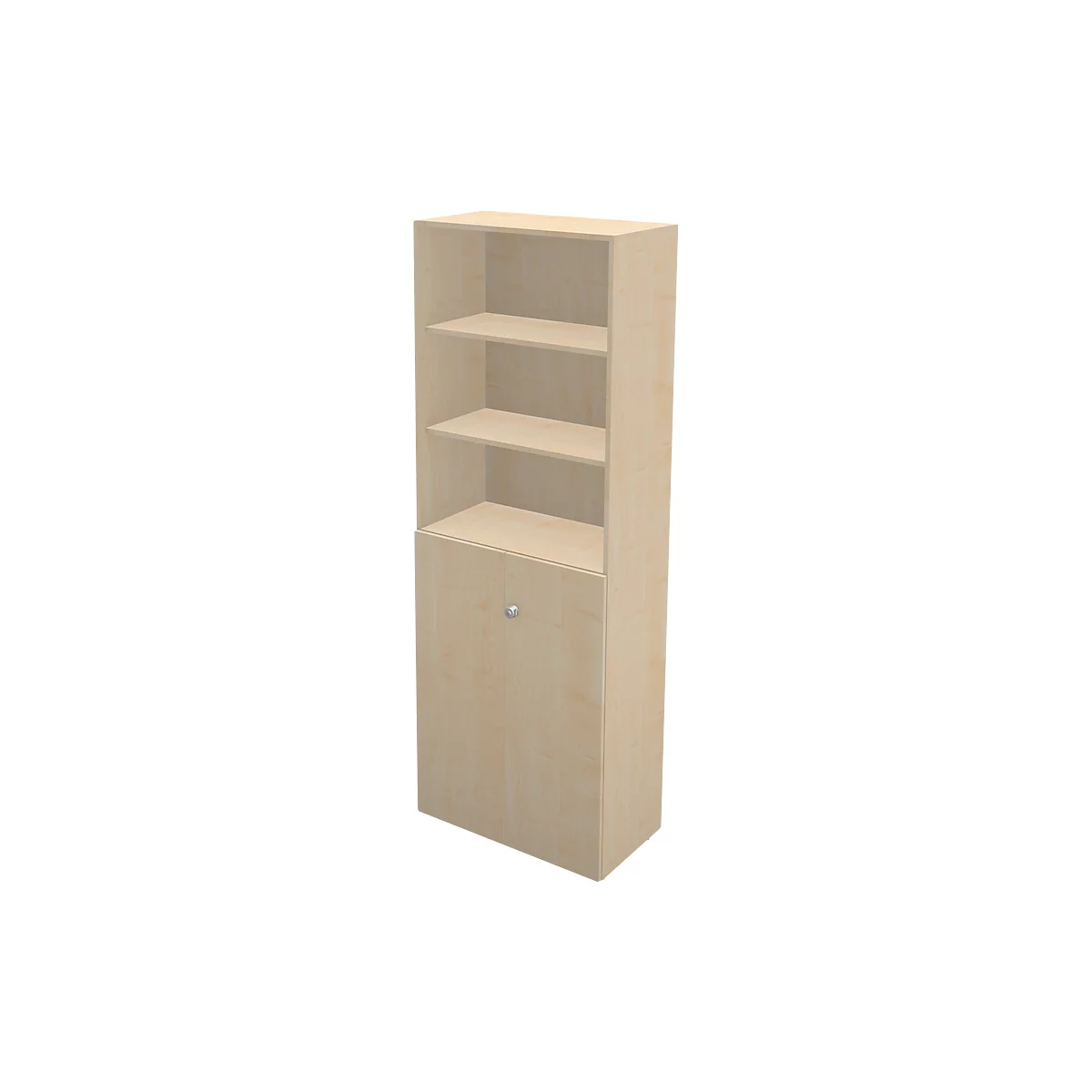 Schäfer Shop Genius Bibliothèque combinée étagères et portes TETRIS WALL, 6 HC, l. 800 x P 440 x H 2250 mm, decor érable