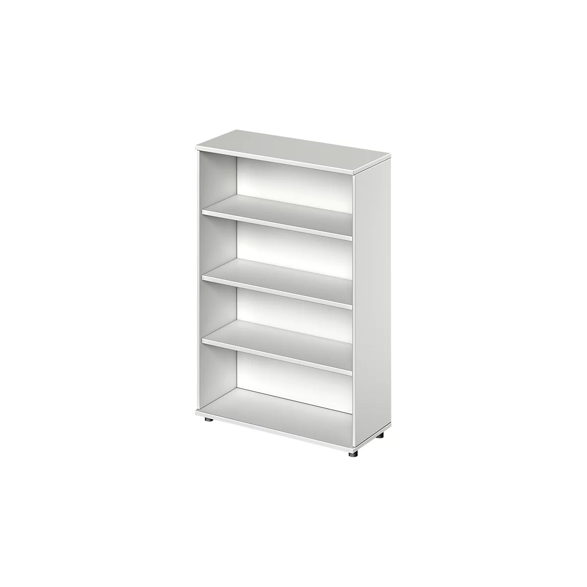 Schäfer Shop Genius Bibliothèque étagères TETRIS SOLID, panneau de particules, 4 HC, l. 1000 x P 421 x H 1520 mm, gris clair 