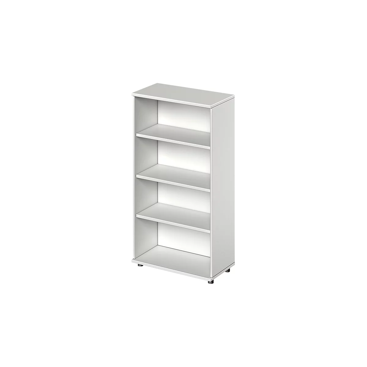 Schäfer Shop Genius Bibliothèque étagères TETRIS SOLID, panneau de particules, 4 HC, l. 800 x P 421 x H 1520 mm, gris clair 