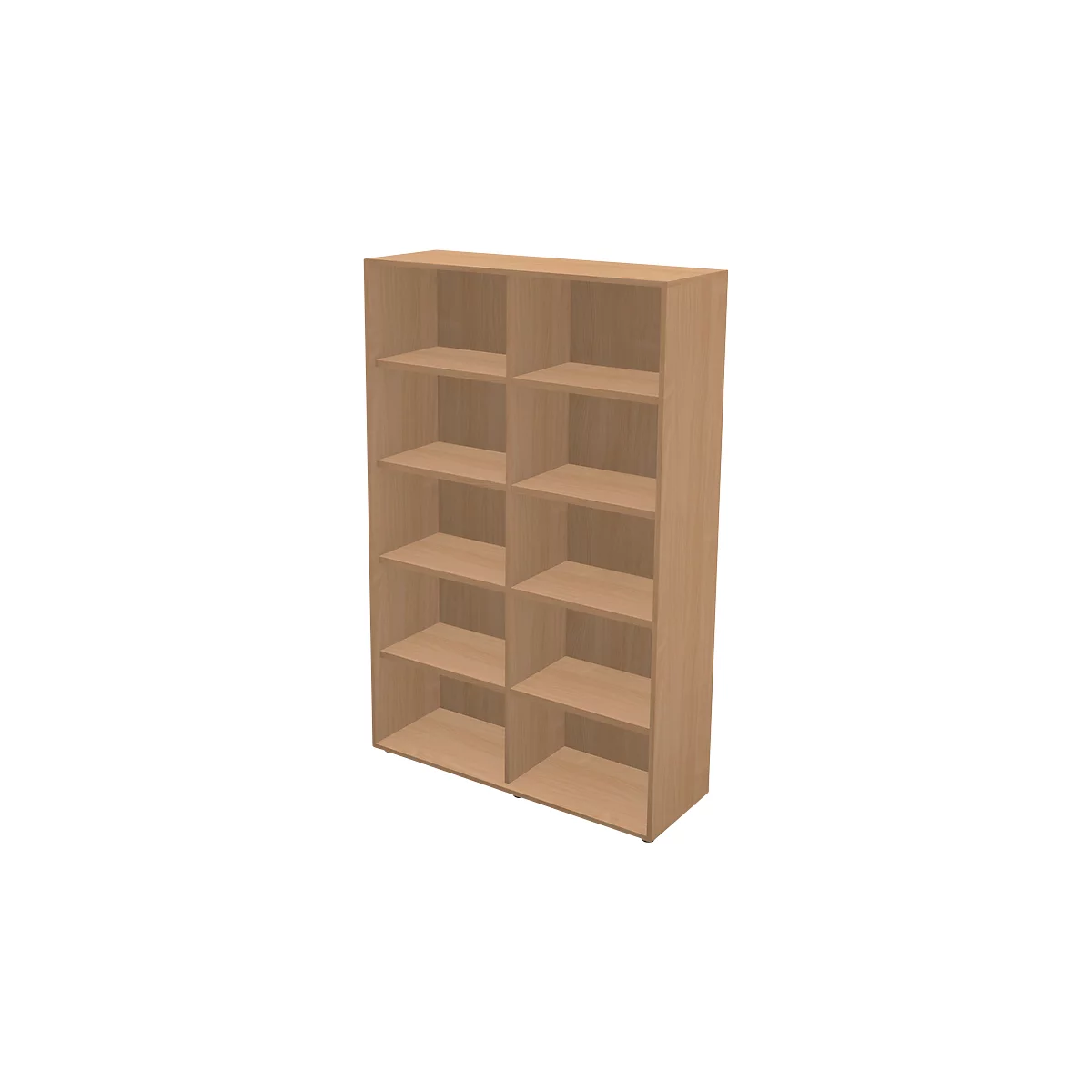 Schäfer Shop Genius Bibliothèque TETRIS WALL, 5 HC, L 1200 x P 420 x H 1880 mm, décor hêtre