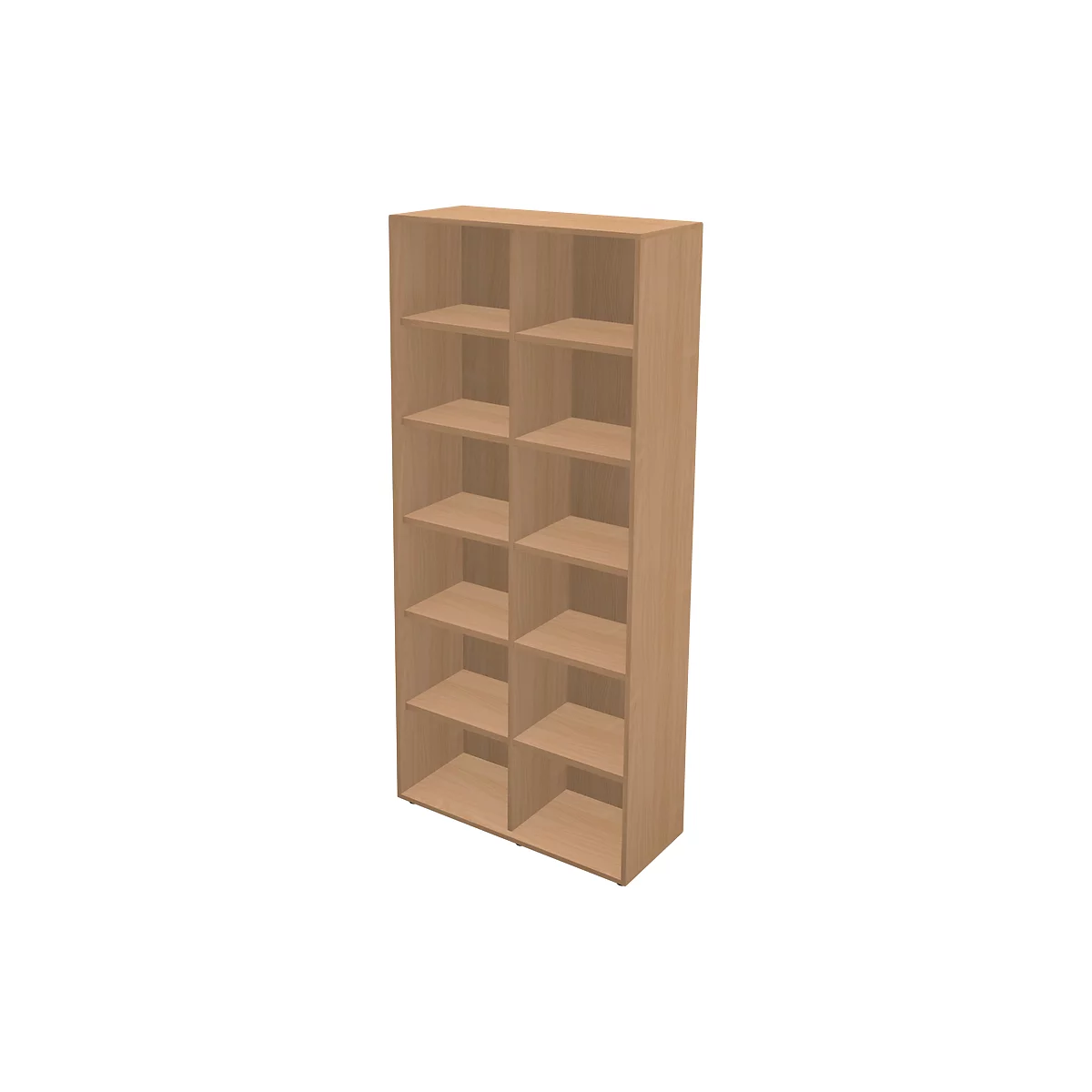 Schäfer Shop Genius Bibliothèque TETRIS WALL, 6 HC, L 1000 x P 420 x H 2250 mm, décor hêtre