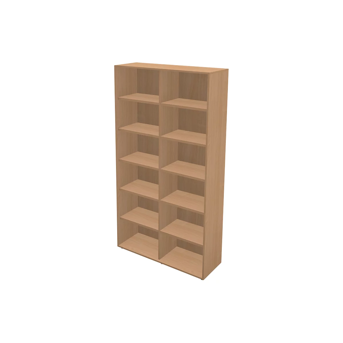 Schäfer Shop Genius Bibliothèque TETRIS WALL, 6 HC, L 1200 x P 420 x H 2250 mm, décor hêtre