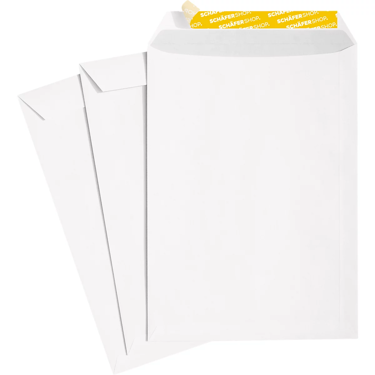 Schäfer Shop Genius Bolsas de correo, con ventana, adhesivas, 90 g/m², DIN C4, 250 unidades, blanco sin cloro