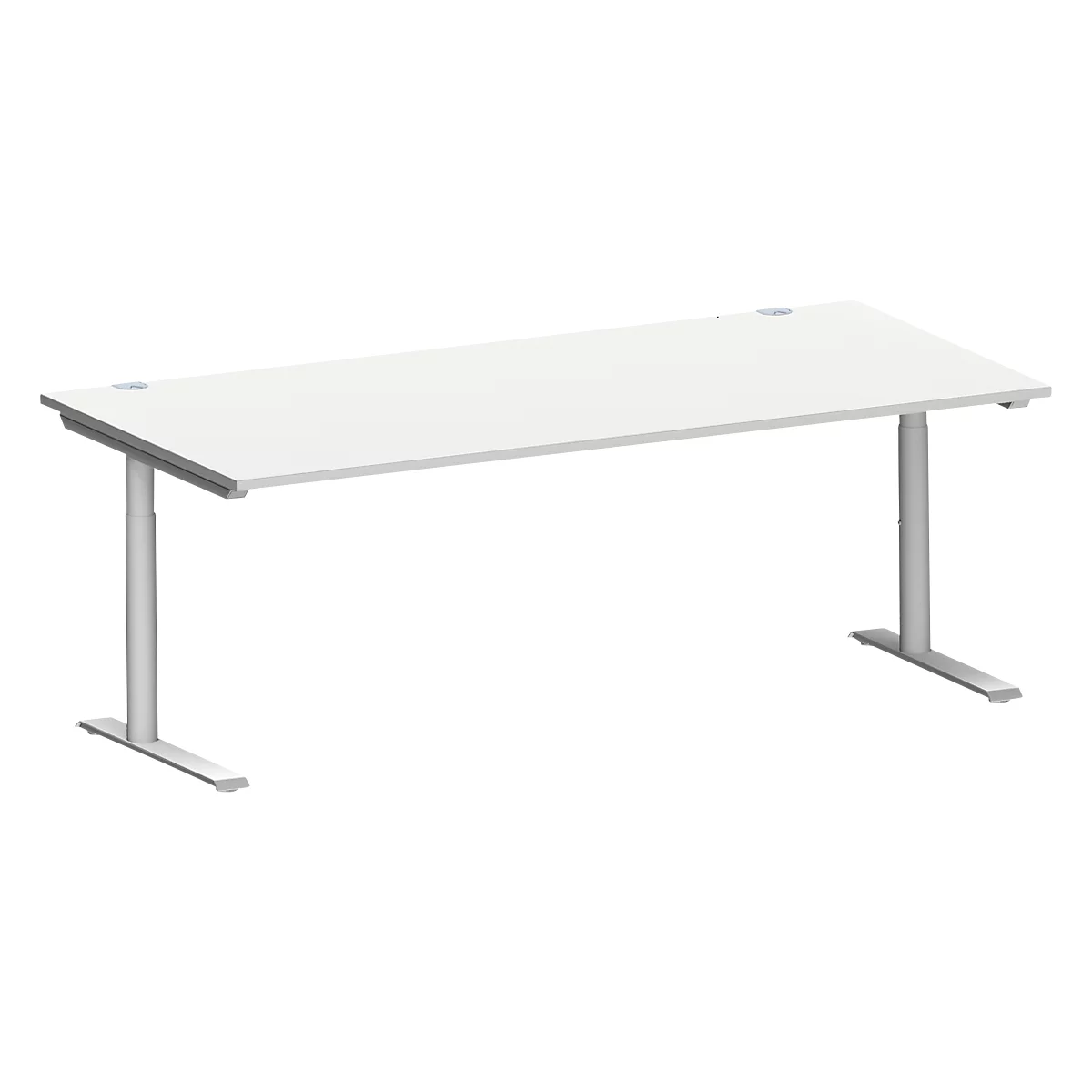 Schäfer Shop Genius Bureau MODENA FLEX, 2000 x 1000 mm, gris clair
