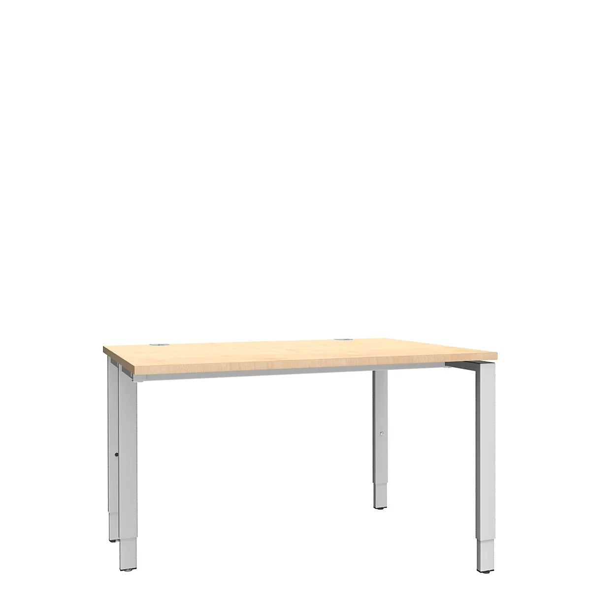 Schäfer Shop Genius Bureau MODENA FLEX, 4 pieds avec tubes rectangulaires, d'un côté, l. 1200 mm, érable 