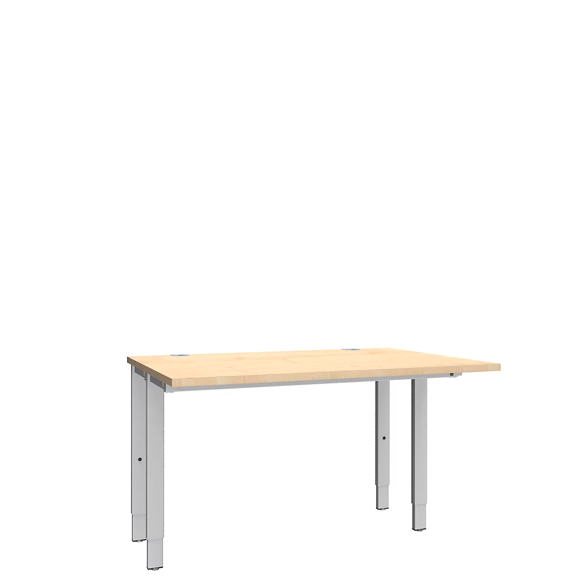Schäfer Shop Genius Bureau MODENA FLEX, 4 pieds avec tubes rectangulaires, des deux côtés, l. 1200 mm, érable 