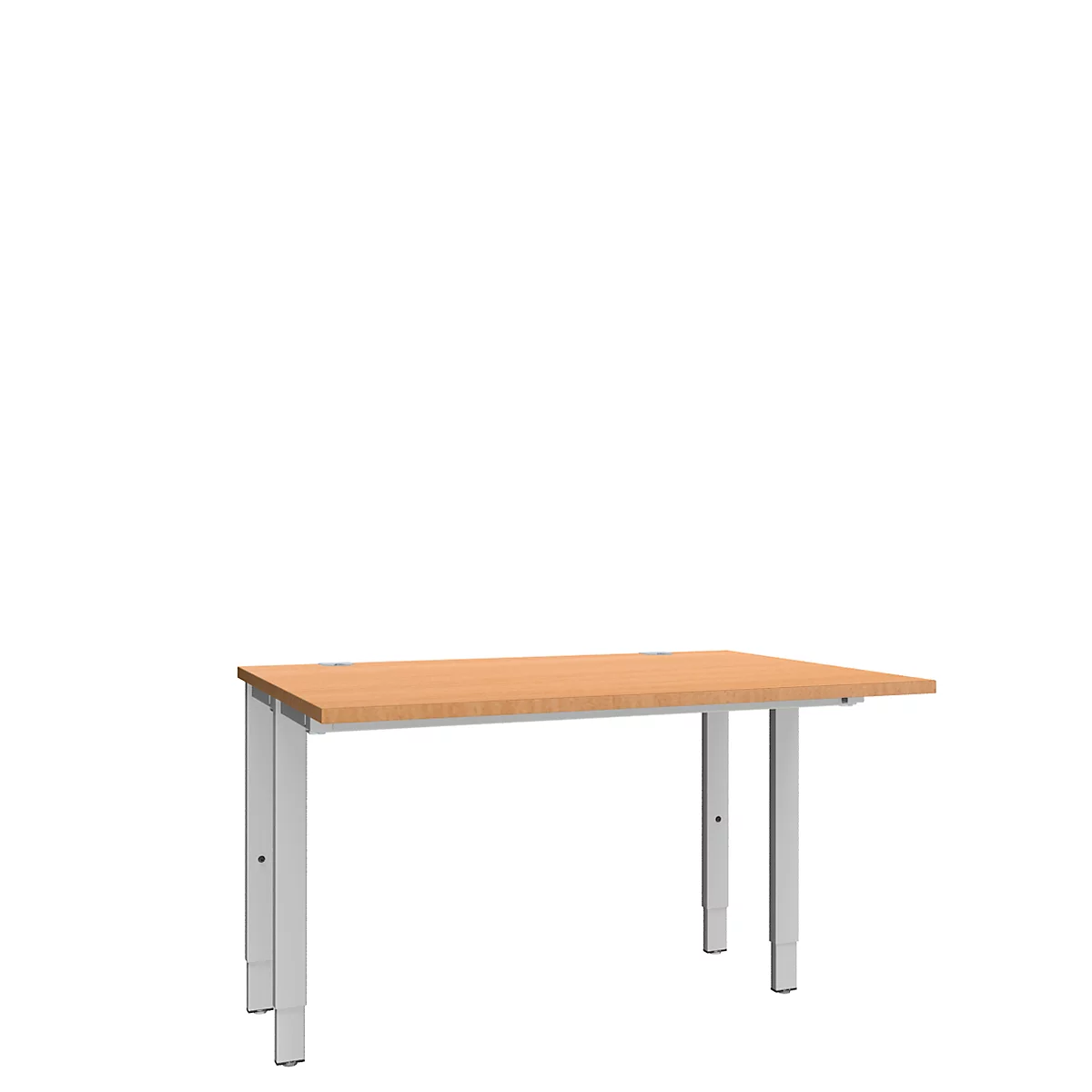 Schäfer Shop Genius Bureau MODENA FLEX, 4 pieds avec tubes rectangulaires, des deux côtés, l. 1200 mm, hêtre 