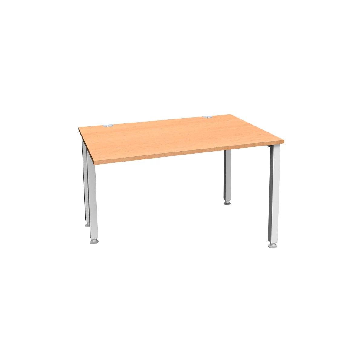 Schäfer Shop Genius bureau MODENA FLEX, 4-poots vierkante buis, ingekorte zijpanelen, B 1200 mm, beuken