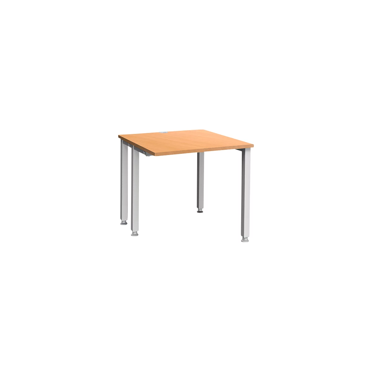 Schäfer Shop Genius bureau MODENA FLEX, 4-poots vierkante buis, ingekorte zijpanelen, B 800 mm, beuken
