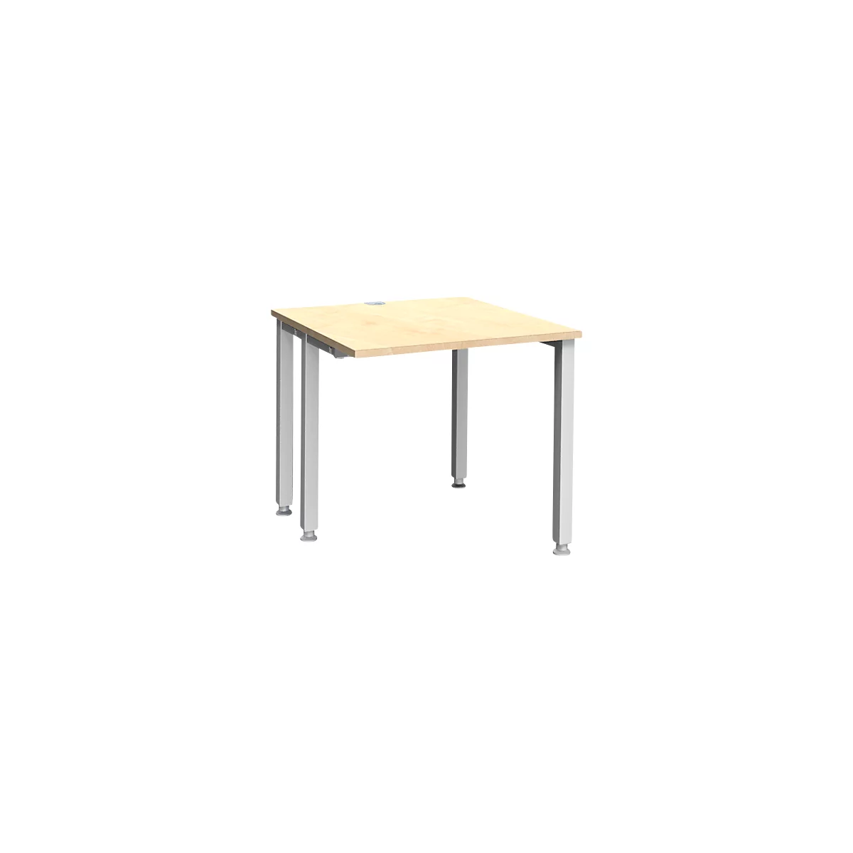 Schäfer Shop Genius bureau MODENA FLEX, 4-poots vierkante buis, ingekorte zijpanelen, B 800 mm, esdoorn