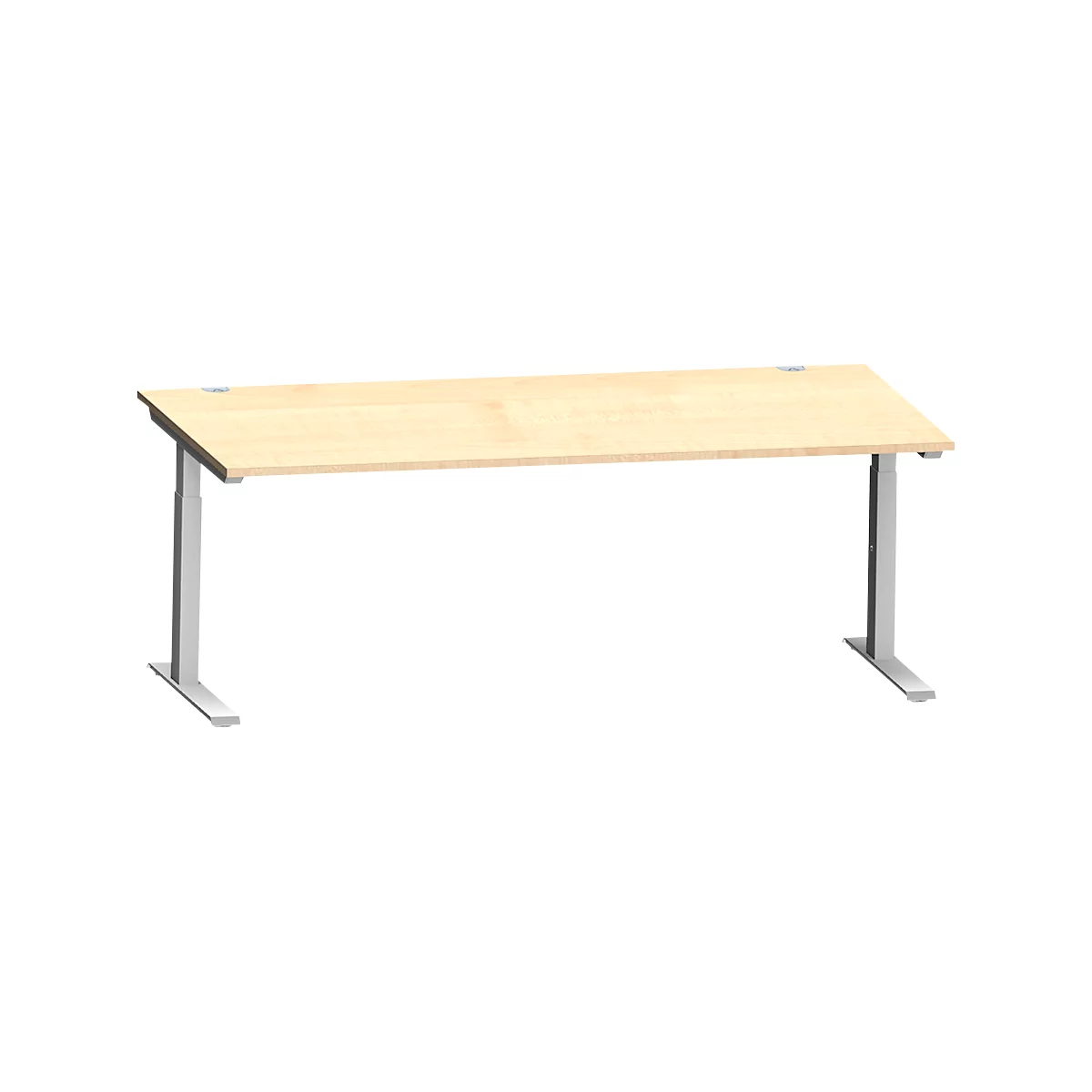Schäfer Shop Genius bureau MODENA FLEX, C-voet rechthoekige buis, B 2000 x D 1000 mm, ahorn/wit aluminium