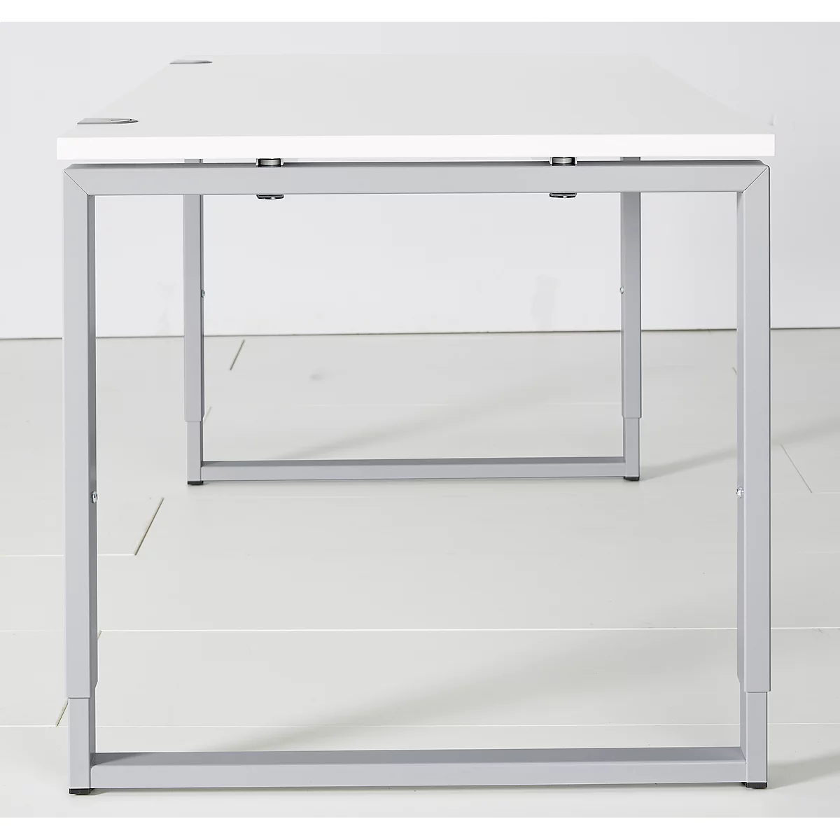 Schäfer Shop Genius bureau Modena Flex, in hoogte verstelbaar, rechthoekige vorm, beugelvoet, breedte 1200 mm, wit