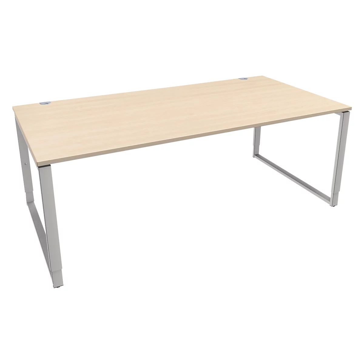 Schäfer Shop Genius bureau Modena Flex, in hoogte verstelbaar, rechthoekige vorm, boogvoet, breedte 2000 mm, ahorn afwerking