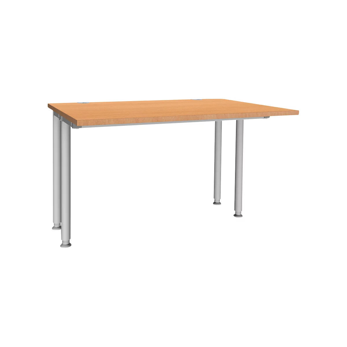 Schäfer Shop Genius Bureau MODENA FLEX, largeur 1200 mm, piètement étroit des deux côtés, hêtre 