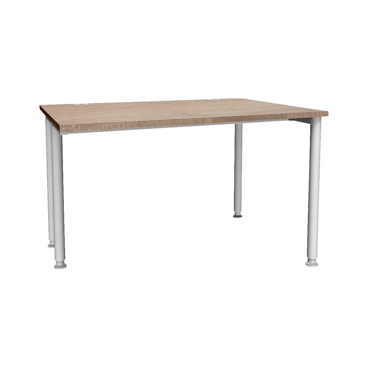 Schäfer Shop Genius Bureau MODENA FLEX, largeur 1200 mm, raccourci d'un côté, chêne/anthracite