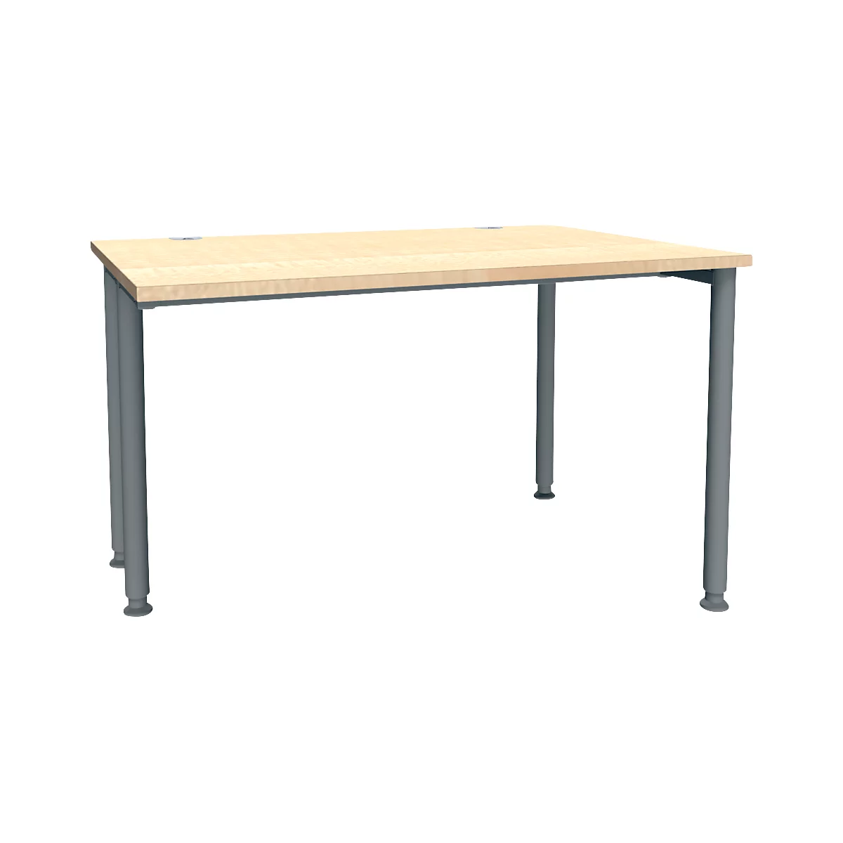 Schäfer Shop Genius Bureau MODENA FLEX, largeur 1200 mm, raccourci d'un côté, érable/anthracite
