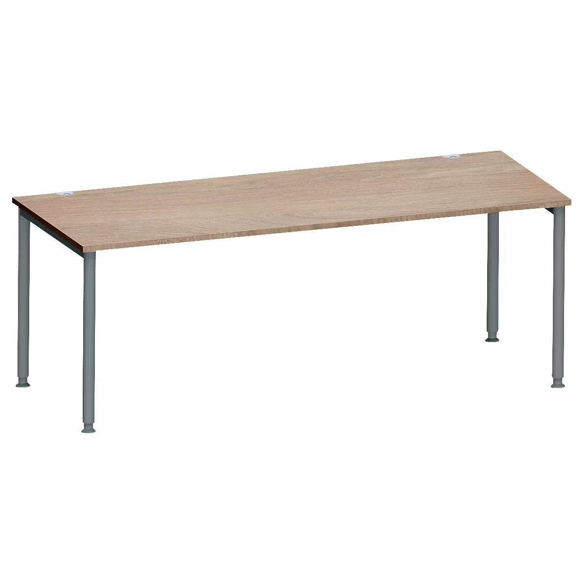 Schäfer Shop Genius Bureau MODENA FLEX, tube rond à 4 pieds, L 2000 x P 1000 mm, chêne/anthracite
