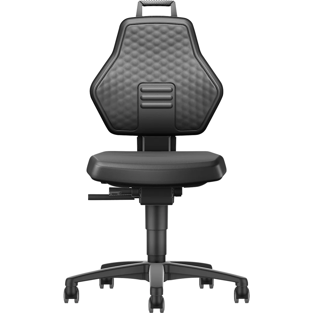 Schäfer Shop Genius bureaustoel, zonder armleuningen, auto-synchroonmechanisme, dubbele wielen, kunstleer, zwart