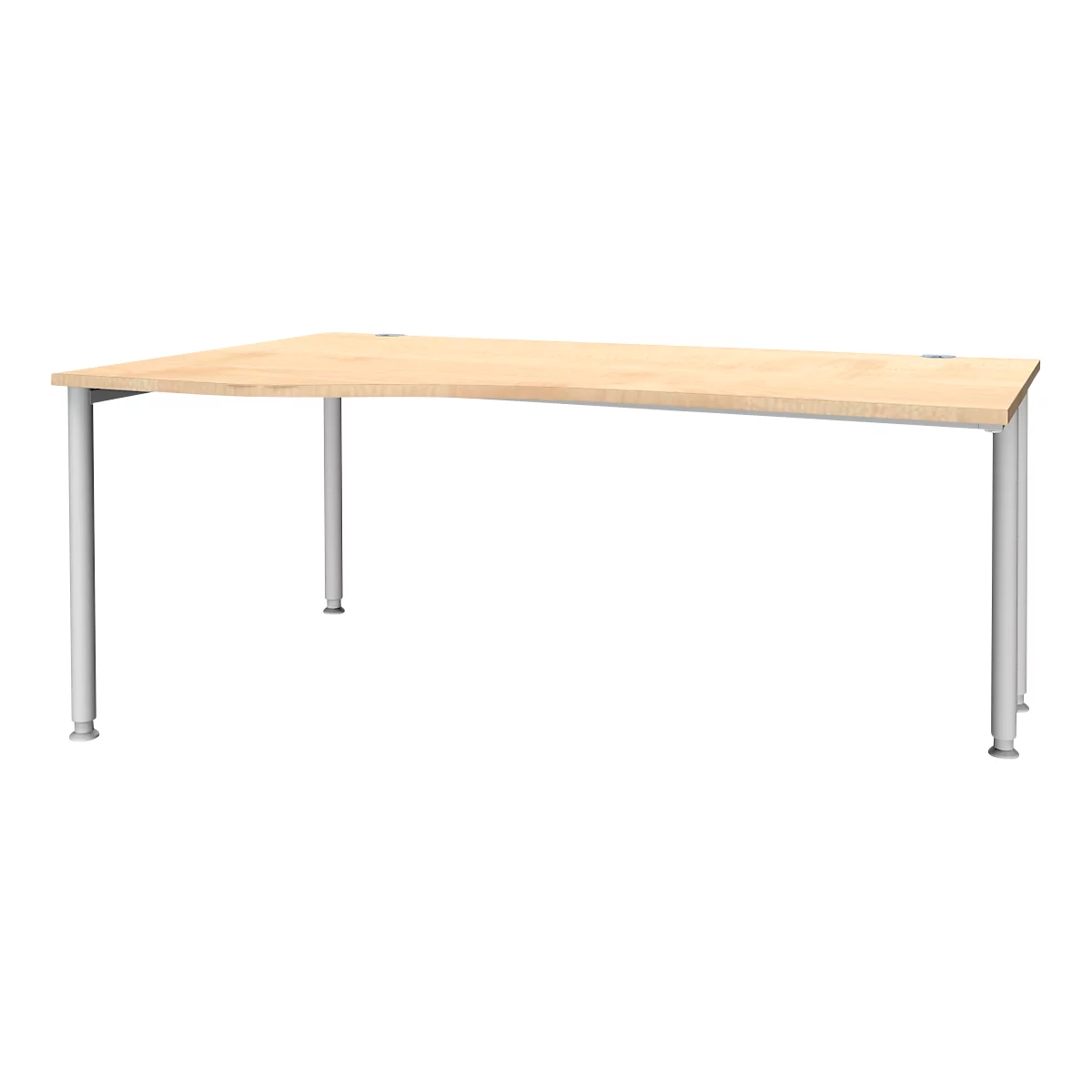 Schäfer Shop Genius Bureautafel in vrije vorm MODENA FLEX, aanbouw links, esdoorn 