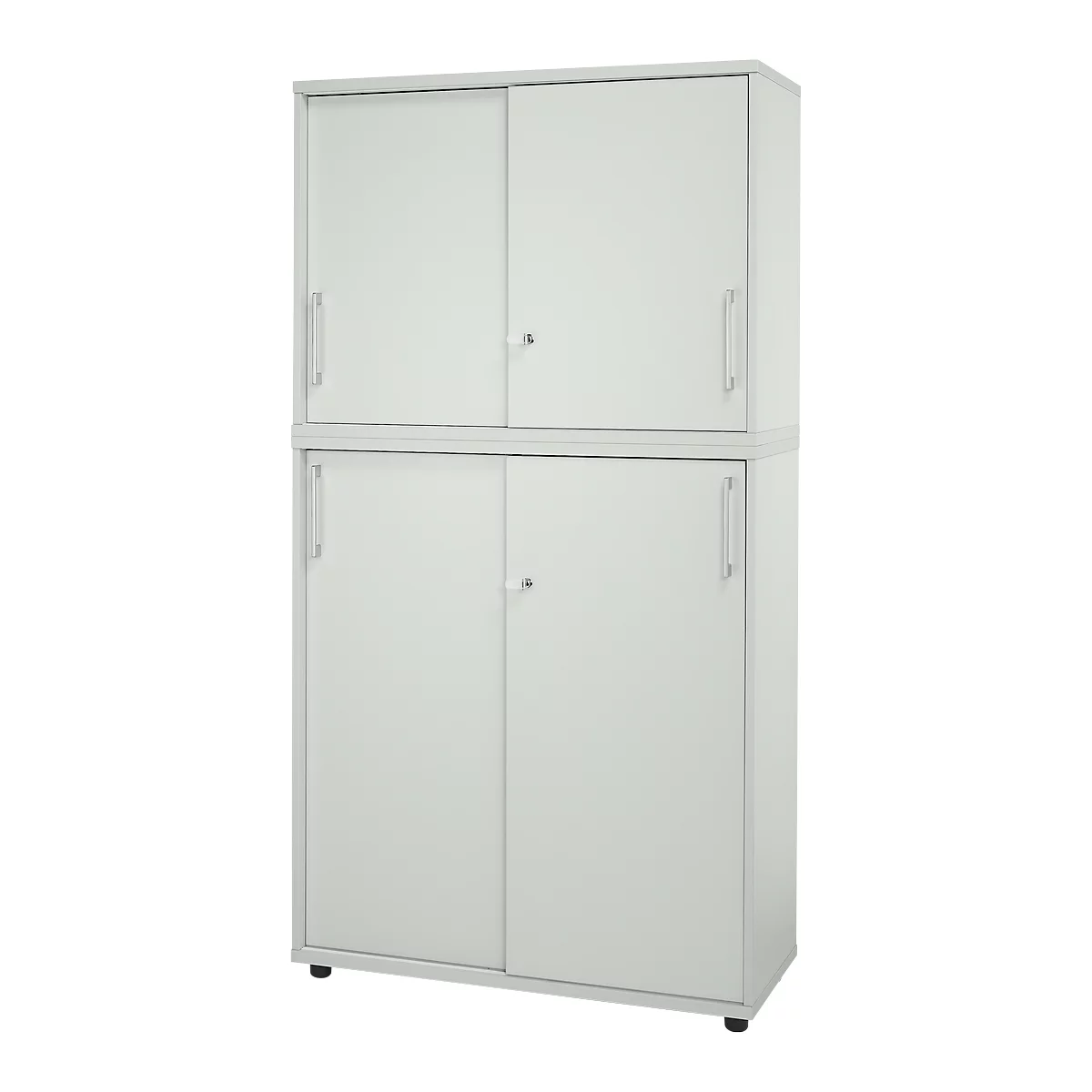 Schäfer Shop Genius Combinaison d'armoires TETRIS WOOD, avec 5 hauteurs de dossiers, espace pour jusqu'à 60 dossiers standard, gris clair 