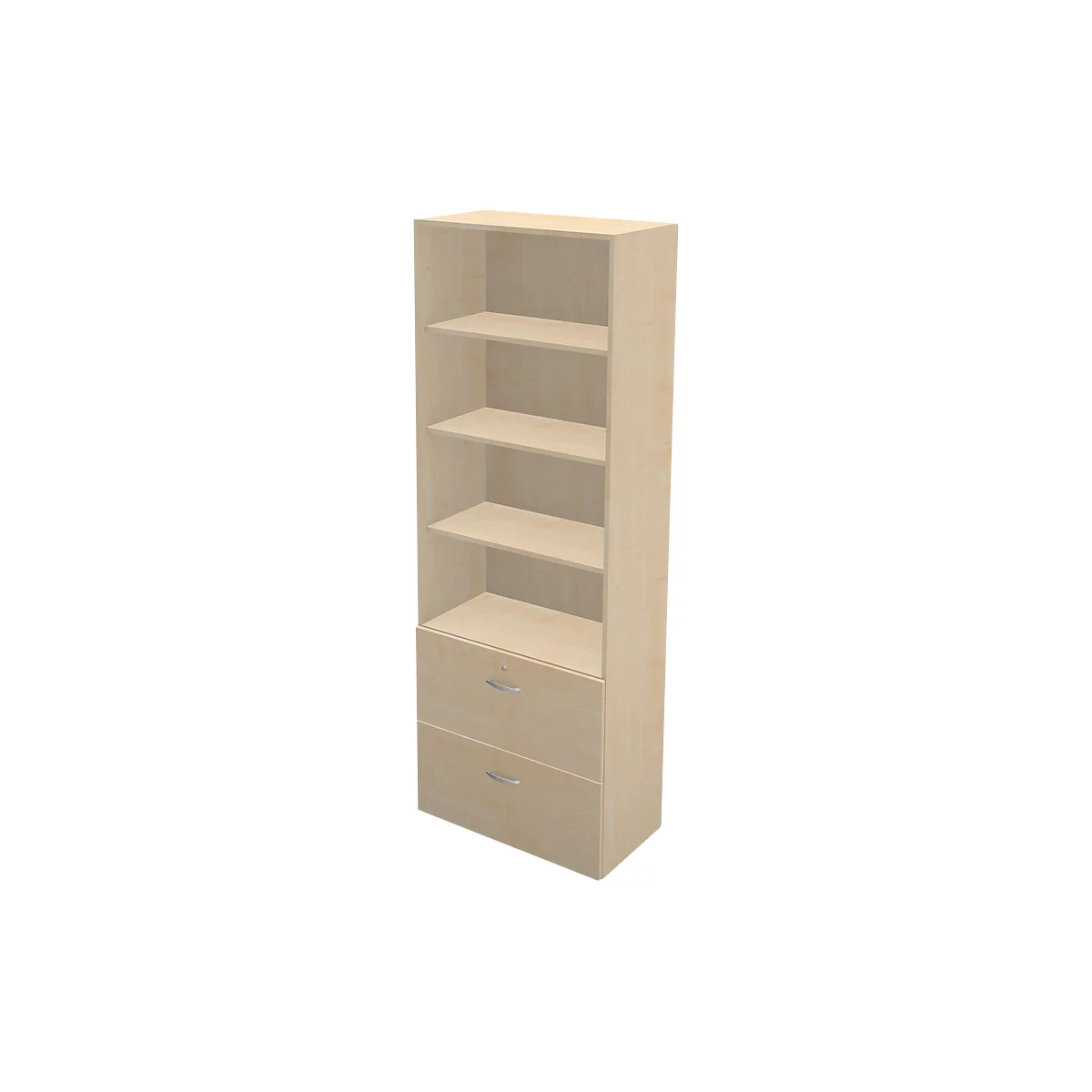Schäfer Shop Genius Combinaison étagère-armoire à dossiers suspendus TETRIS WALL, l. 800 x P 440 x H 2250 mm, coloris érable