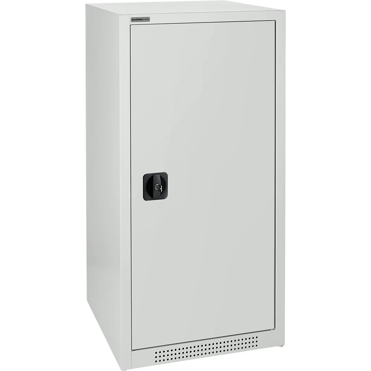 Schäfer Shop Genius draaideurkast FS, staal, met ventilatieopeningen, B 545 x D 420 x H 1105 mm, 3 OH, lichtgrijs RAL 7035/lichtgrijs RAL 7035, tot 250 kg