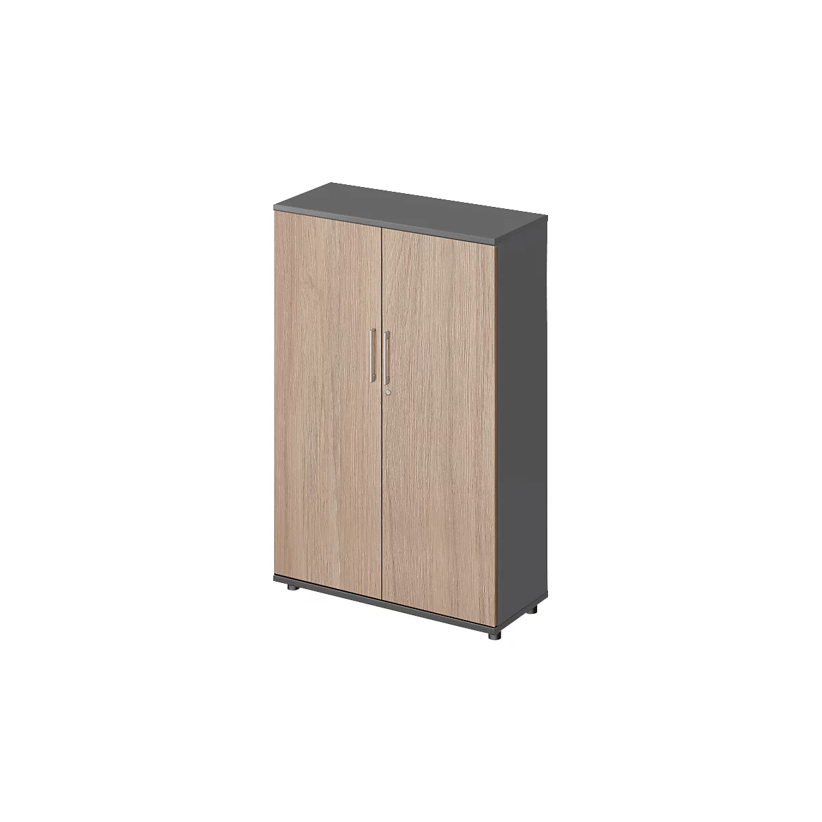 Schäfer Shop Genius draaideurkast TETRIS WOOD, 4 OH, hoogte incl. glijders, B 1000 mm, grafiet