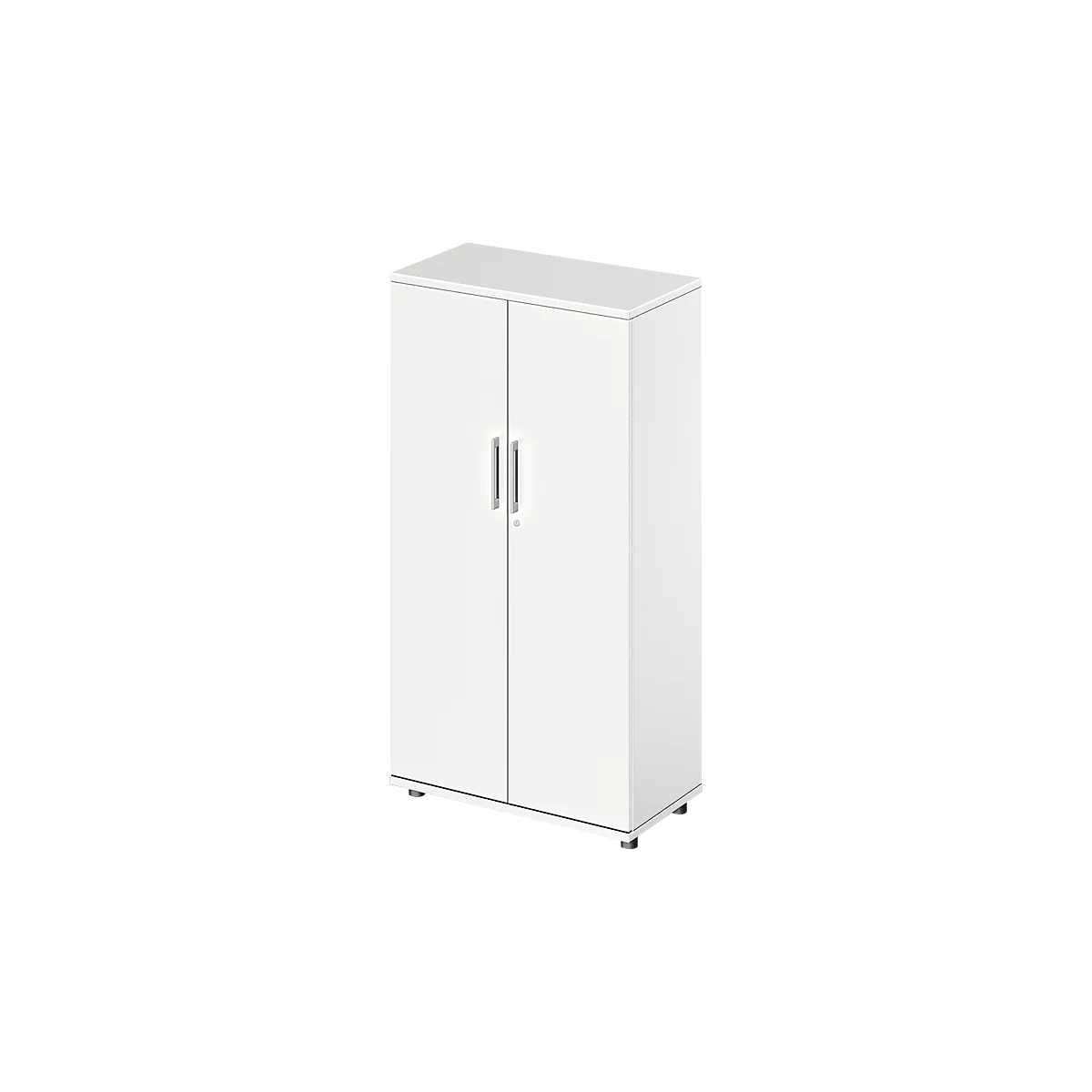 Schäfer Shop Genius draaideurkast TETRIS WOOD, 4 OH, hoogte incl. glijders, B 800 mm, wit