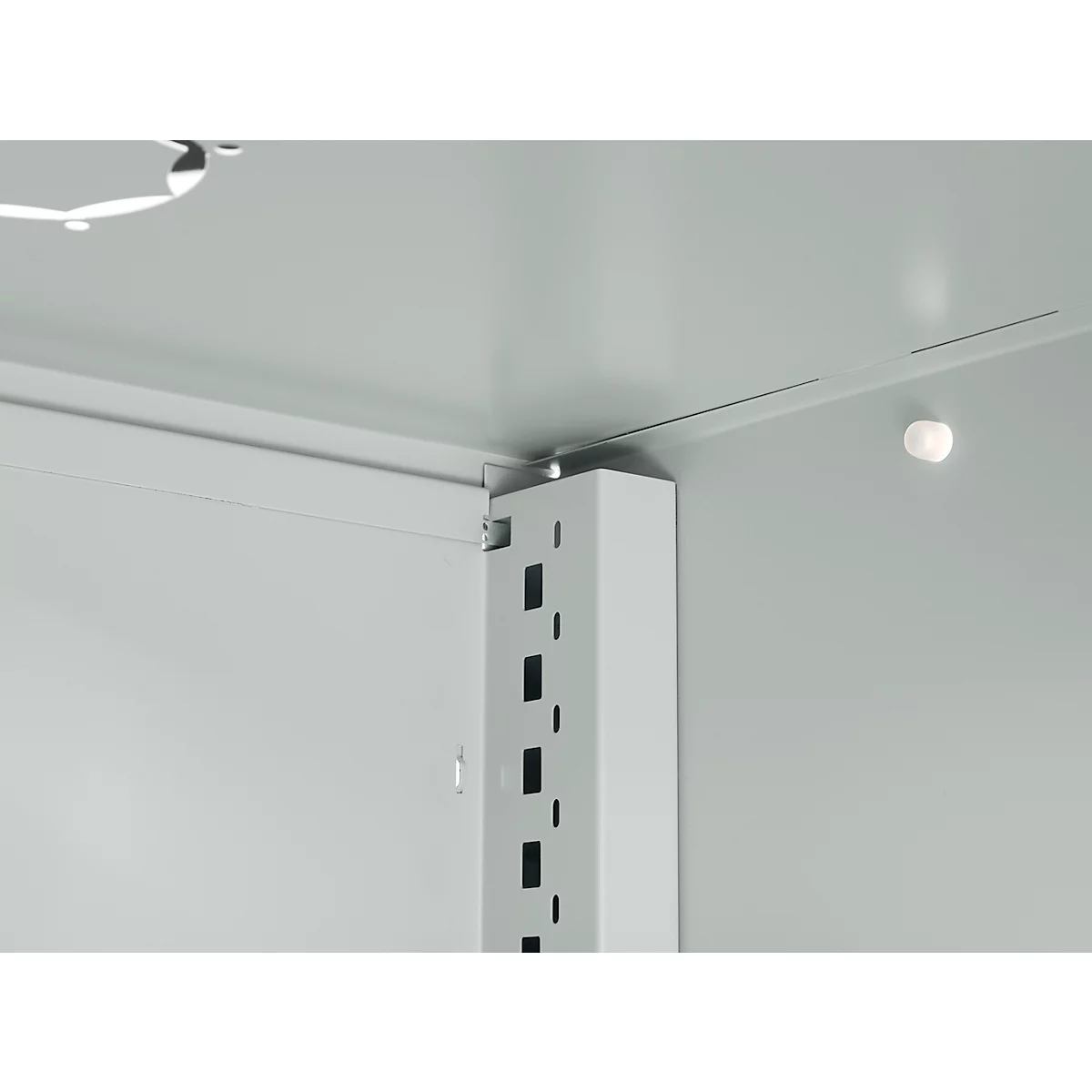 Schäfer Shop Genius dubbeldeurskast FS, staal, met ventilatiegaten, B 1055 x D 520 x H 1105 mm, 3 OH, lichtgrijs/antracietgrijs, tot 300 kg