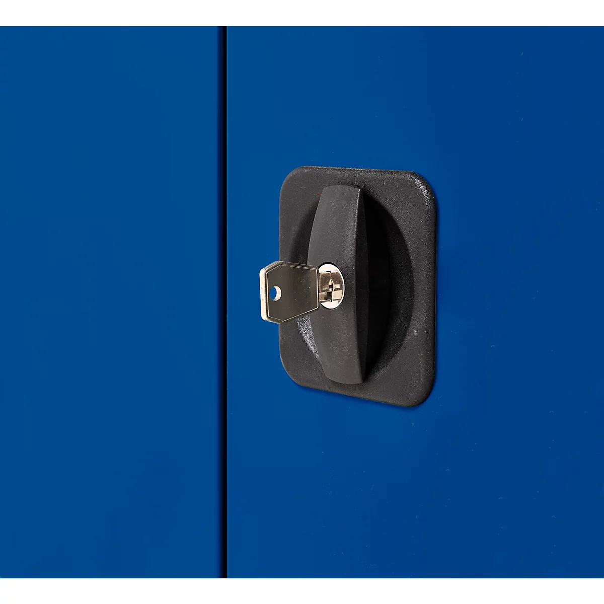 Schäfer Shop Genius dubbeldeurskast FS, staal, met ventilatiegaten, B 1055 x D 520 x H 1105 mm, 3 OH, lichtgrijs/ gentiaanblauw, tot 300 kg