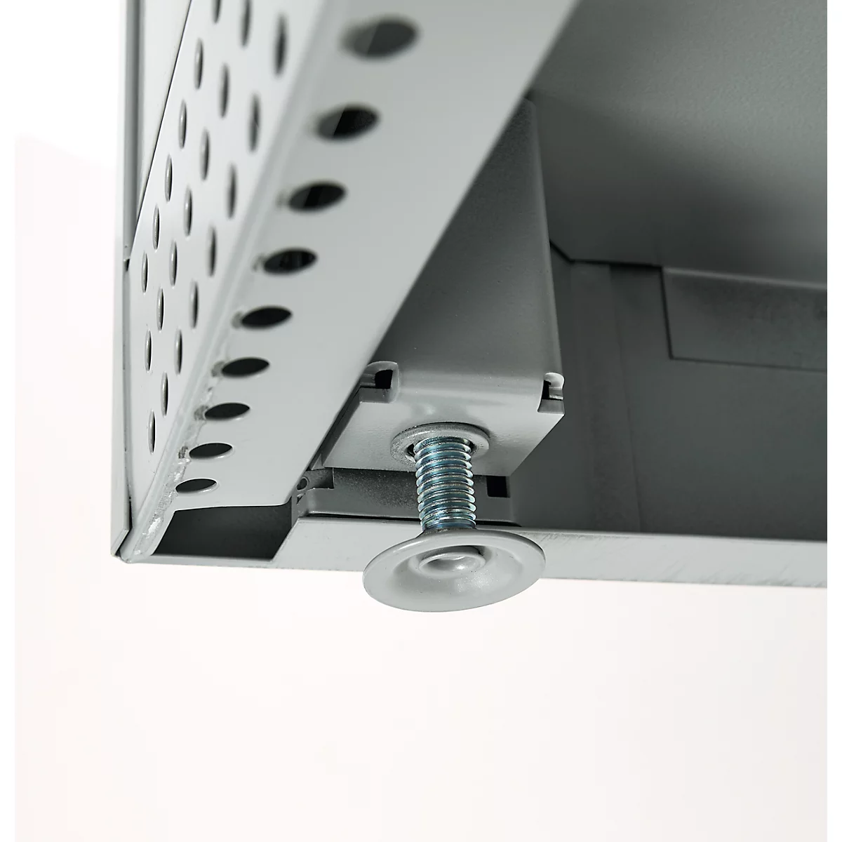 Schäfer Shop Genius dubbeldeurskast FS, staal, met ventilatiegaten, B 1055 x D 520 x H 1105 mm, 3 OH, lichtgrijs/lichtgrijs, tot 300 kg