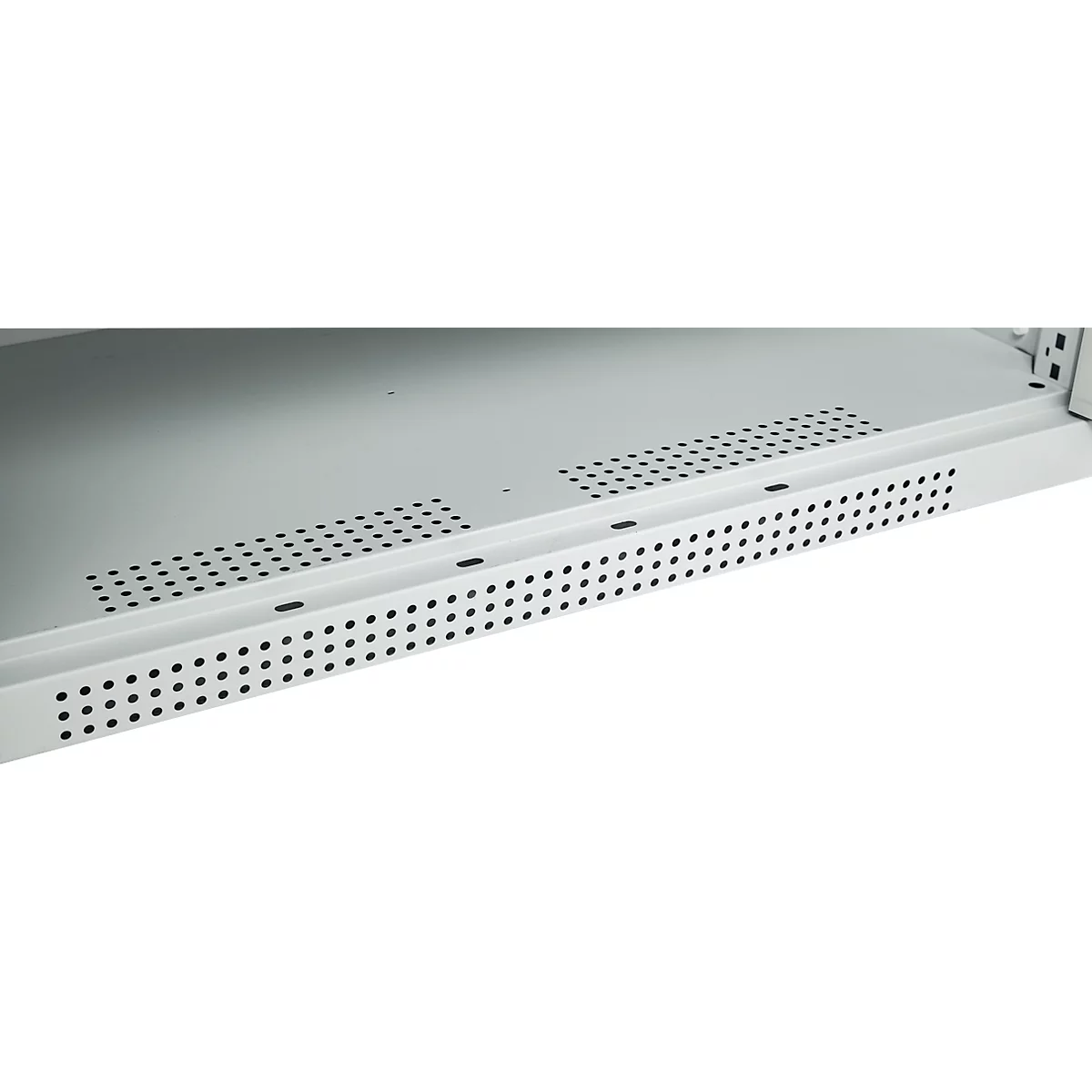 Schäfer Shop Genius dubbeldeurskast FS, staal, met ventilatiegaten, B 1055 x D 520 x H 1105 mm, 3 OH, lichtgrijs/lichtgrijs, tot 300 kg