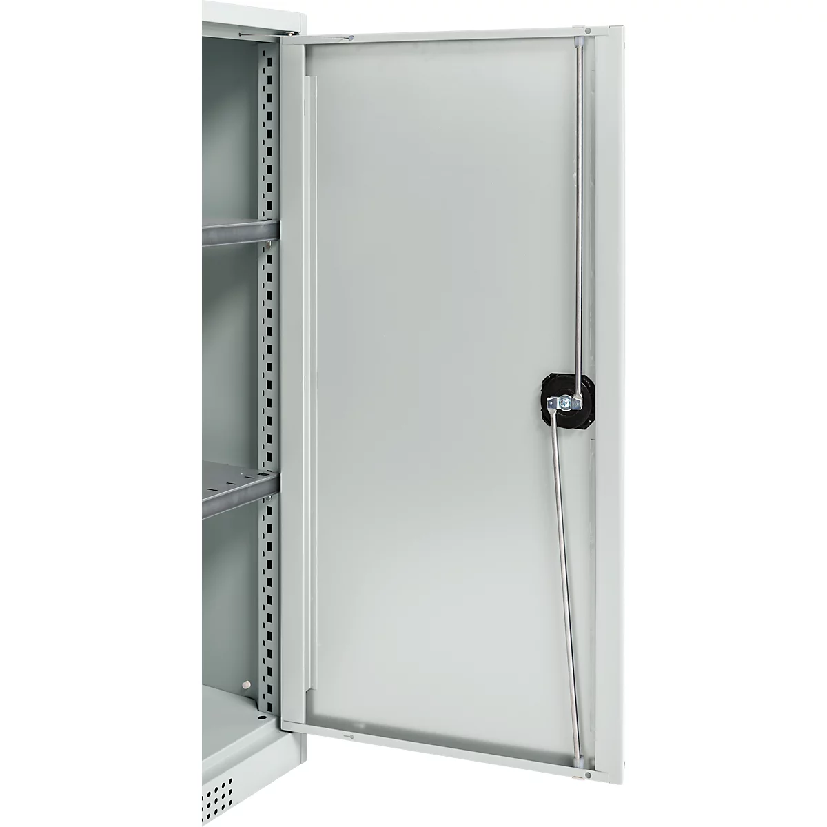 Schäfer Shop Genius dubbeldeurskast FS, staal, met ventilatiegaten, B 1055 x D 520 x H 1105 mm, 3 OH, lichtgrijs/lichtgrijs, tot 300 kg