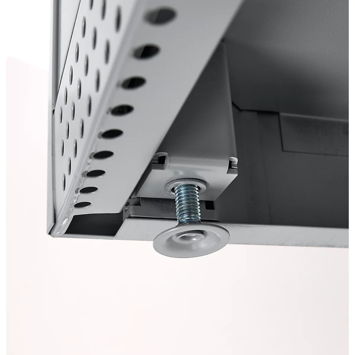Schäfer Shop Genius dubbeldeurskast FS, staal, met ventilatiegaten, B 1055 x D 520 x H 1105 mm, 3 OH, witaluminium/antracietgrijs, tot 300 kg