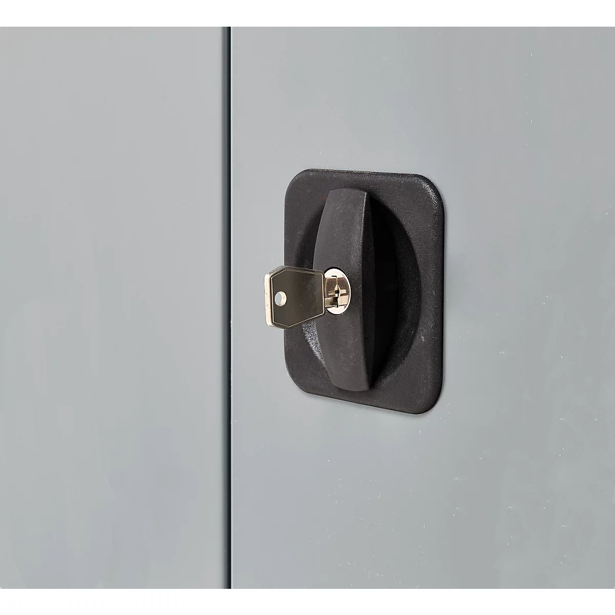Schäfer Shop Genius dubbeldeurskast FS, staal, met ventilatiegaten, B 1055 x D 520 x H 1105 mm, 3 OH, witaluminium/wit-aluminium, tot 300 kg