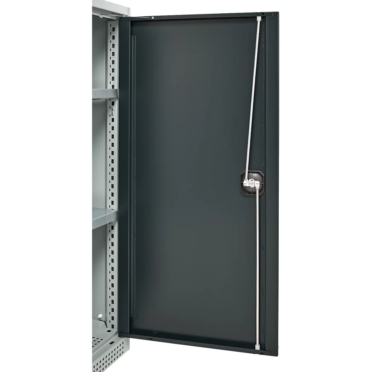 Schäfer Shop Genius dubbeldeurskast FS, staal, met ventilatiegaten, B 545 x D 520 x H 1105 mm, 3 OH, lichtgrijs/antracietgrijs, tot 150 kg