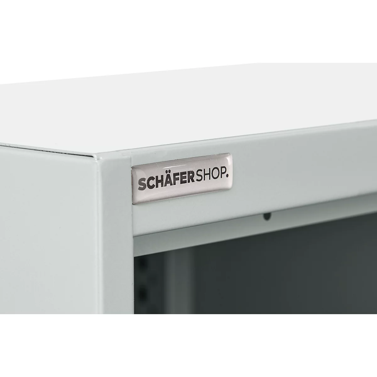 Schäfer Shop Genius dubbeldeurskast FS, staal, met ventilatiegaten, B 545 x D 520 x H 1105 mm, 3 OH, lichtgrijs/antracietgrijs, tot 150 kg