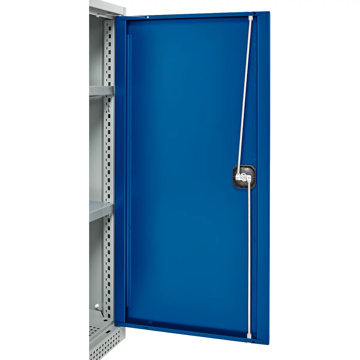 Schäfer Shop Genius dubbeldeurskast FS, staal, met ventilatiegaten, B 545 x D 520 x H 1105 mm, 3 OH, lichtgrijs/ gentiaanblauw, tot 150 kg