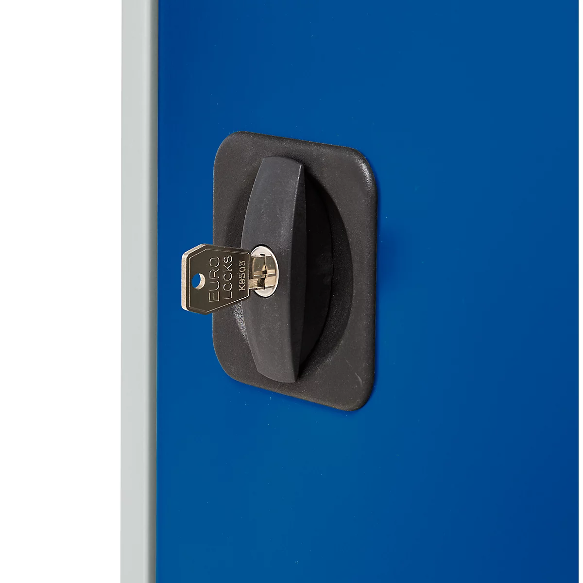 Schäfer Shop Genius dubbeldeurskast FS, staal, met ventilatiegaten, B 545 x D 520 x H 1105 mm, 3 OH, lichtgrijs/ gentiaanblauw, tot 150 kg