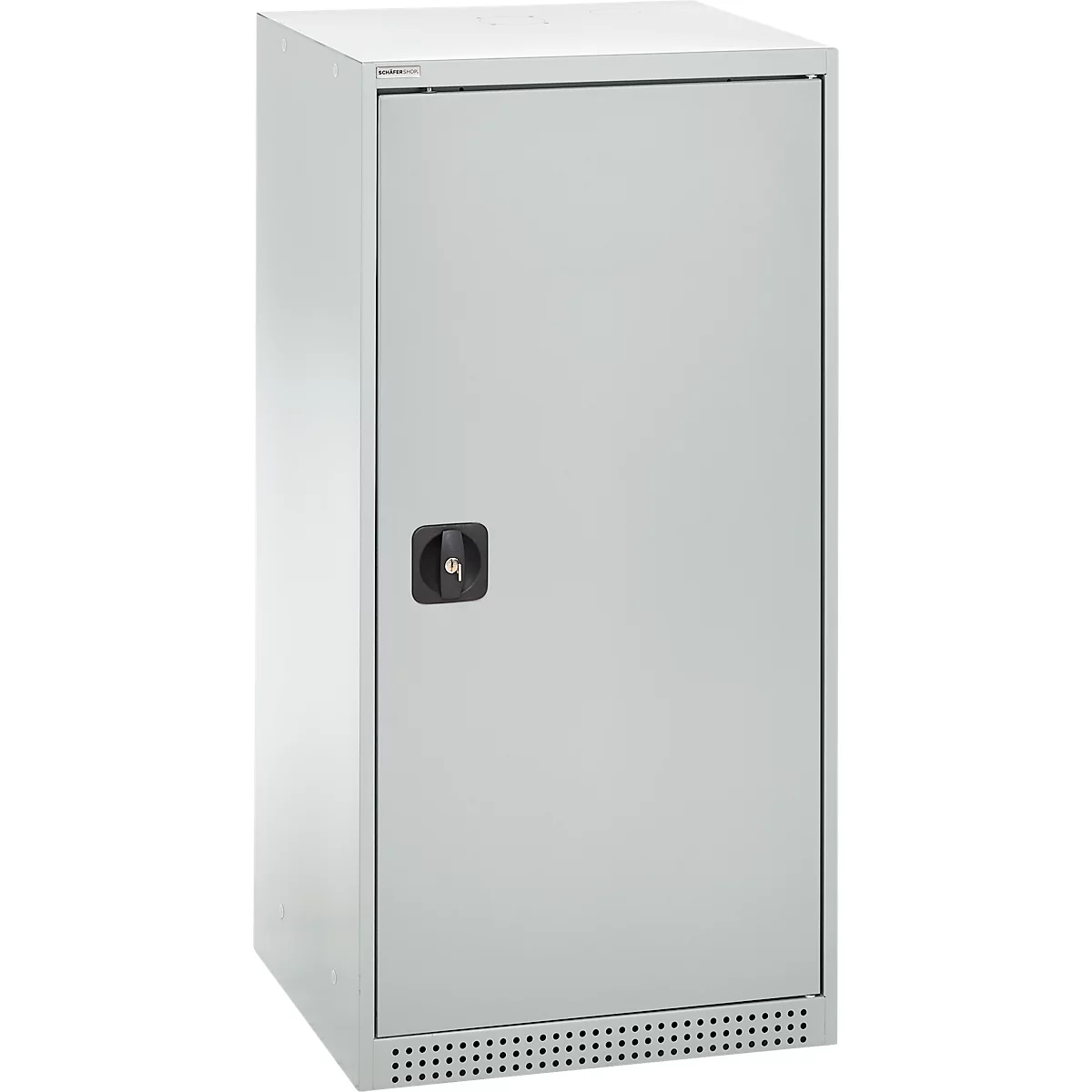 Schäfer Shop Genius dubbeldeurskast FS, staal, met ventilatiegaten, B 545 x D 520 x H 1105 mm, 3 OH, lichtgrijs/lichtgrijs, tot 150 kg