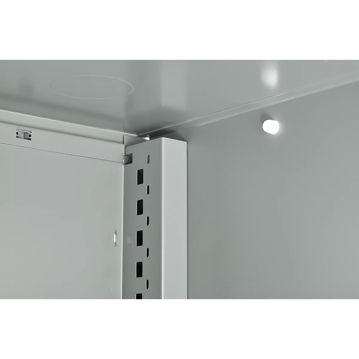 Schäfer Shop Genius dubbeldeurskast FS, staal, met ventilatiegaten, B 545 x D 520 x H 1105 mm, 3 OH, lichtgrijs/lichtgrijs, tot 150 kg