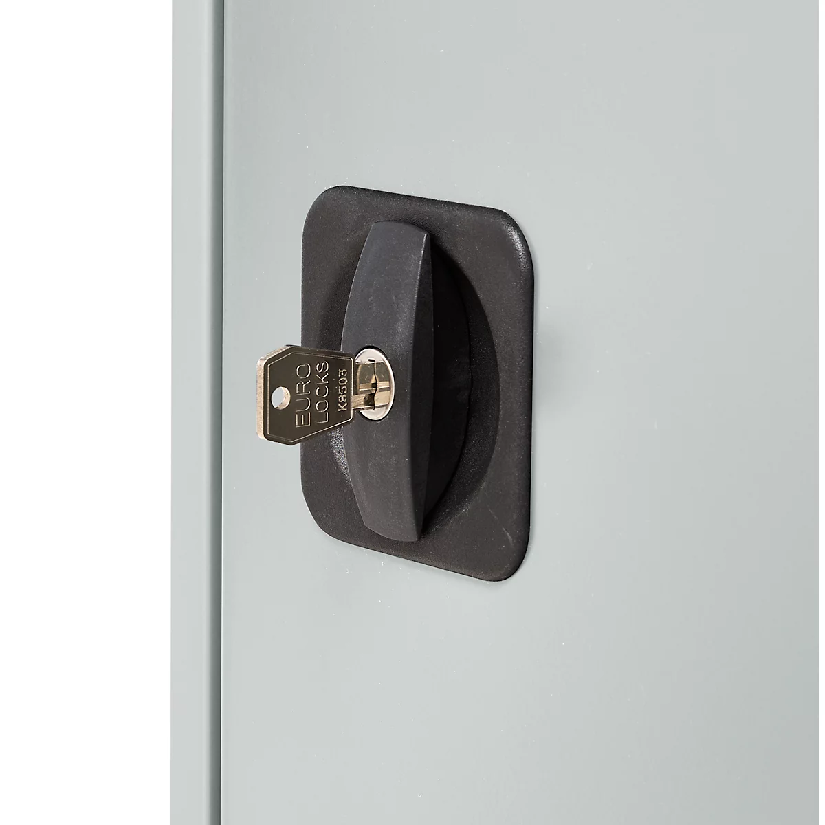 Schäfer Shop Genius dubbeldeurskast FS, staal, met ventilatiegaten, B 545 x D 520 x H 1105 mm, 3 OH, lichtgrijs/lichtgrijs, tot 150 kg