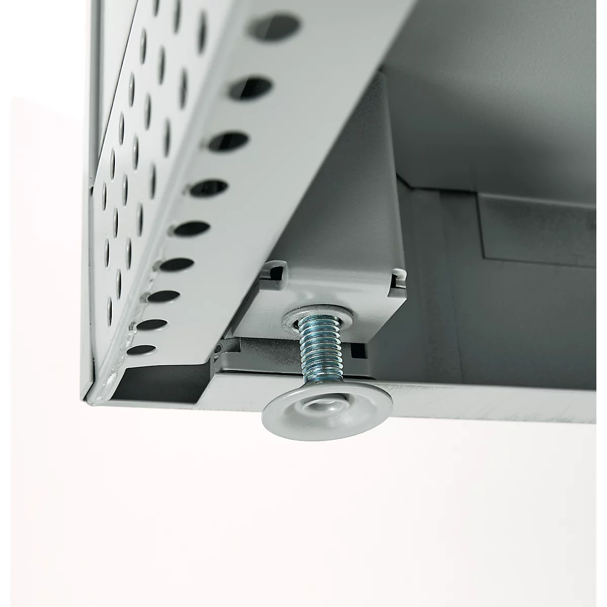 Schäfer Shop Genius dubbeldeurskast FS, staal, met ventilatiegaten, B 545 x D 520 x H 1105 mm, 3 OH, lichtgrijs/lichtgrijs, tot 150 kg