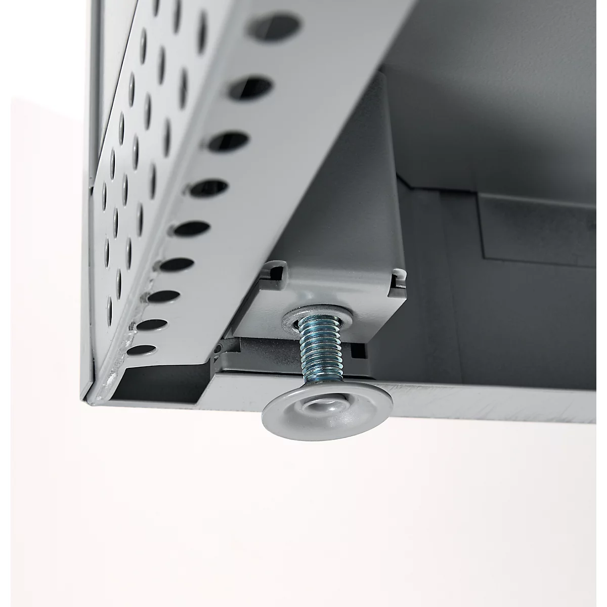 Schäfer Shop Genius dubbeldeurskast FS, staal, met ventilatiegaten, B 545 x D 520 x H 1105 mm, 3 OH, witaluminium/antracietgrijs, tot 150 kg