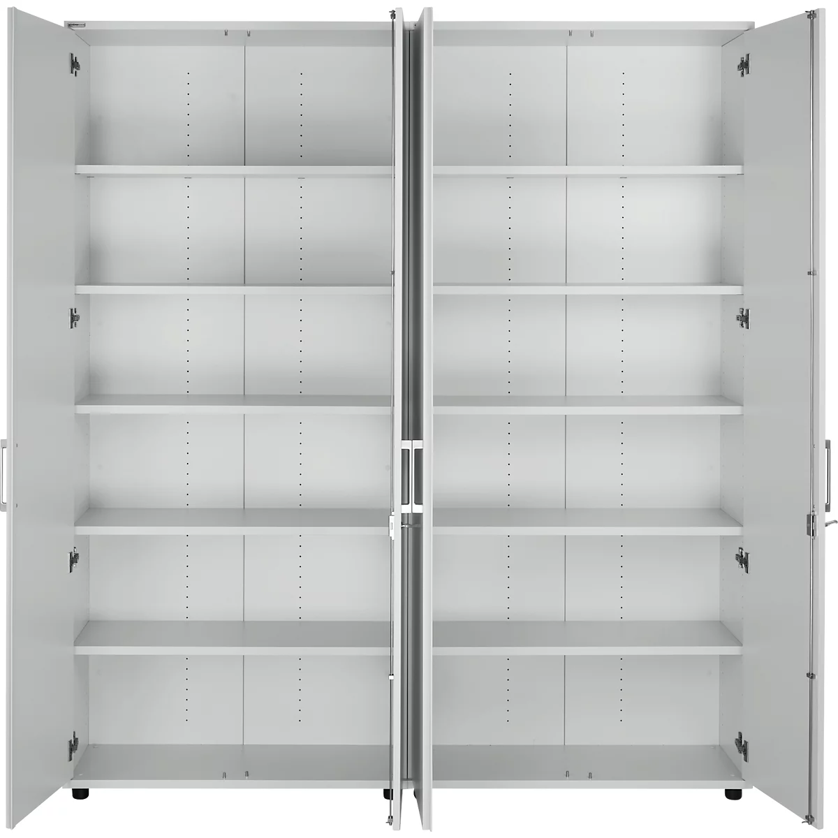 Schäfer Shop Genius dubbeldeurskast TETRIS WOOD, incl. glijders, B 1000 x D 421 x H 2270 mm (6 OH), lichtgrijs, 2 st.