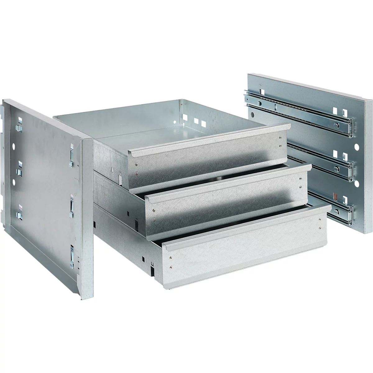 Schäfer Shop Genius EcoSchub ladeblok voor FS-schoonmaakmiddel- en materiaalkasten, 3 laden, B 445 x D 490 x H 300 mm